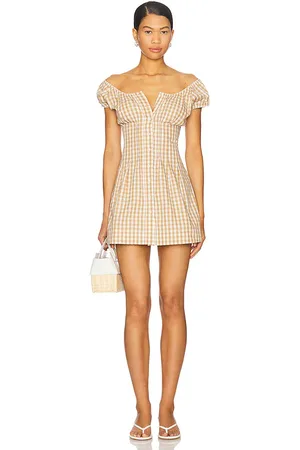 Frankies Bikinis X Bella Hadid Mustang Mini Dress in Brown. - size L (also in M, S, XS)