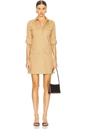 VERONICA BEARD Saude Dress in Tan. - size 0 (also in 00, 10, 2, 4, 6, 8)