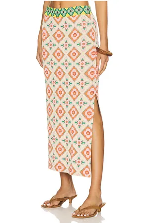 MISA Gwen Skirt in Pink,Lemon. - size L (also in M, S, XS)