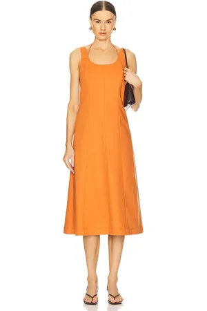 Vince Seamed Tank Dress in Orange. - size 0 (also in 00, 2, 4, 6, 8)