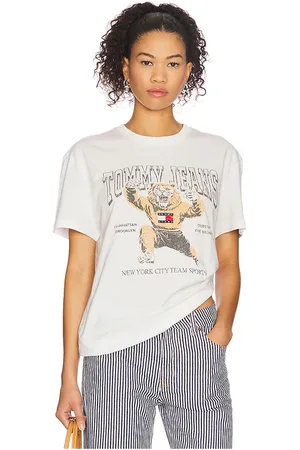Tommy Hilfiger Varsity Novelty Tee in White. - size L (also in M, S, XL/1X, XS)