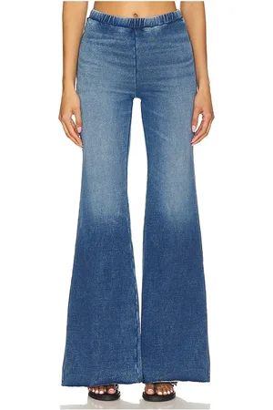 GOOD AMERICAN Jeanius Pull On Flare Legging in Blue. - size 2X (also in 3X, 4X, L, M, S, XL, XS)