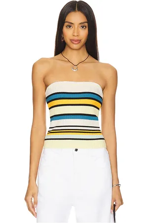 Solid The Bria Top in Yellow,Blue. - size L (also in XL)