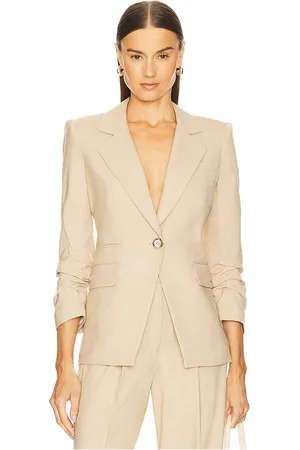 VERONICA BEARD Battista Dickey Jacket in Tan. - size 0 (also in 10, 2, 4, 6, 8)