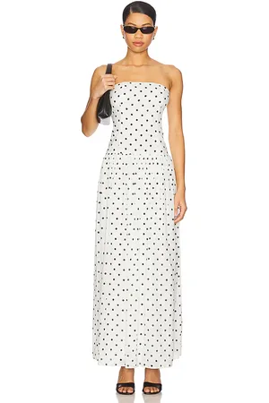 MORE TO COME Celsee Strapless Maxi Dress in White. - size L (also in M, XL)
