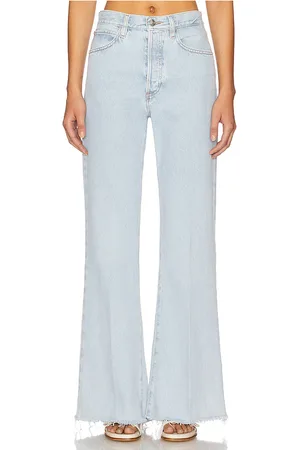 Frame The Lax in Wisp Undone Fray in Blue. - size 28 (also in 31, 32, 33, 34)