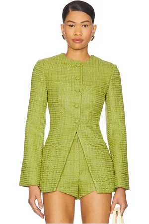 Amanda Uprichard X REVOLVE Berlin Jacket in Green. - size L (also in M, S, XL, XS)