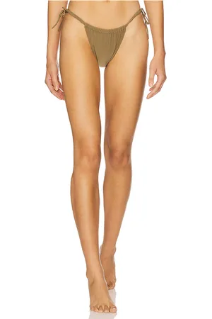 Montce Brasil Scrunch Bikini Bottom in Olive. - size L (also in M, S, XL, XS)