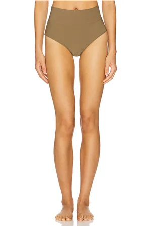 Montce Ac High Rise Bikini Bottom in Olive. - size L (also in M, S, XL, XS)