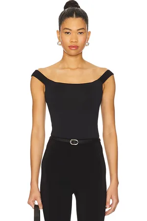 GOOD AMERICAN Scuba Corset Bodysuit in Black. - size L (also in M, S, XL/1X, XS, XXL/2X, XXXL/3X, XXXXL/4X)