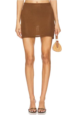 Flook the Label Jayla Skirt in Brown. - size L (also in M, S, XL)