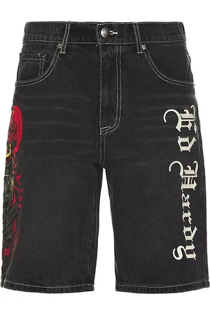ED HARDY Live Fast Denim Skater Short in Black. - size 30 (also in 32, 34, 36)