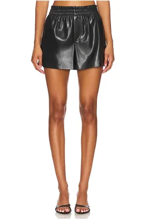 ALICE+OLIVIA Richie Vegan Leather Boxer Short in . - size L (also in M)