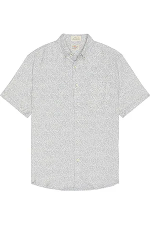 Faherty Short Sleeve Breeze Shirt in Blue. - size L (also in M, S, XL/1X)
