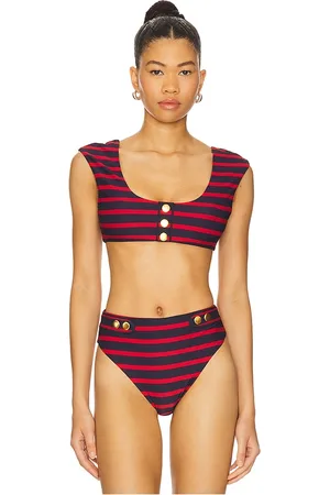 WeWoreWhat Off Shoulder Bikini Top in Navy,Red. - size L (also in M, S, XL, XS, XXS)