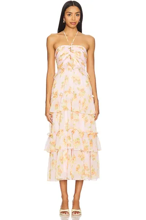 LIKELY Wilda Dress in Blush,Orange. - size 0 (also in 00, 10, 2, 4, 6, 8)