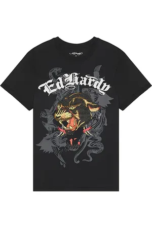 ED HARDY Panther Head Rhinestone Tee in . - size L (also in M, S, XL/1X)
