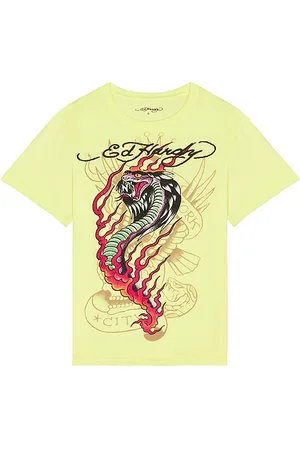 ED HARDY Cobra Flame Rhinestone Tee in . - size L (also in M, S, XL/1X)