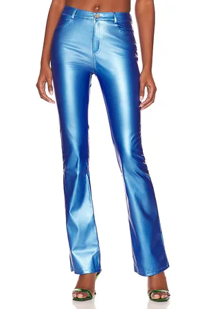 superdown Shalisa Mid Rise Pant in Blue. - size M (also in S)