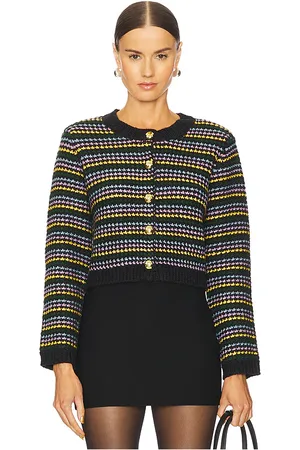 Cinq A Sept Striped Romina Cardigan in Black. - size M (also in S)