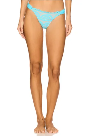 PQ Fanned Teeny Bikini Bottom in Mint. - size L (also in M, S)