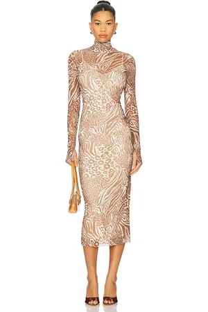 AFRM Shailene Dress in Brown. - size 1X (also in 2X, L, M, S, XL, XS, XXL, XXS)