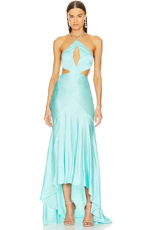 Michael Costello X REVOLVE Ione Maxi Dress in Teal. - size L (also in M)