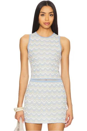 DEVON WINDSOR Lata Top in Baby Blue. - size L (also in M, S, XL, XS)