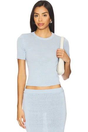 SER.O.YA Clare Baby Tee in Baby Blue. - size L (also in M, S, XL, XS, XXS)