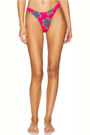 Heavy Manners High Cut Cheeky Bikini Bottoms in Red. - size S (also in L, XL, XS)