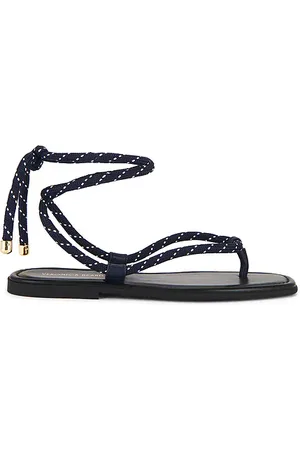 VERONICA BEARD Carmina Cord Sandal in Navy. - size 10 (also in 5, 6, 7, 8, 9)