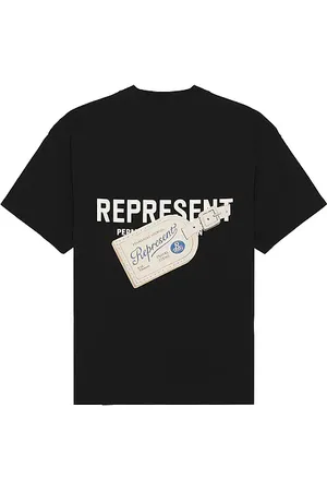 Represent Luggage Tag T-Shirt in Black. - size L (also in S)