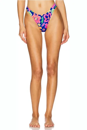 Heavy Manners High Cut Cheeky Bikini Bottoms in Purple. - size L (also in M, S, XL, XS)