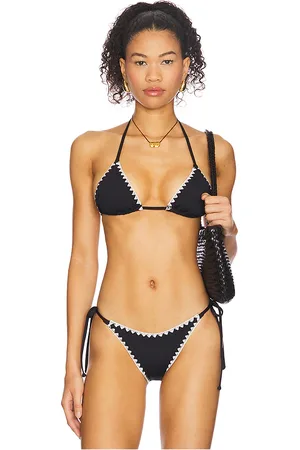 L*Space X Rails Zahra Bikini Top in Black. - size L (also in M, S, XS)