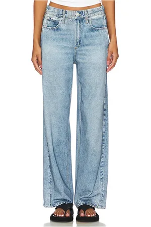 RAG&BONE Miramar Wide Leg Pant in Denim-Light. - size L (also in M, S)
