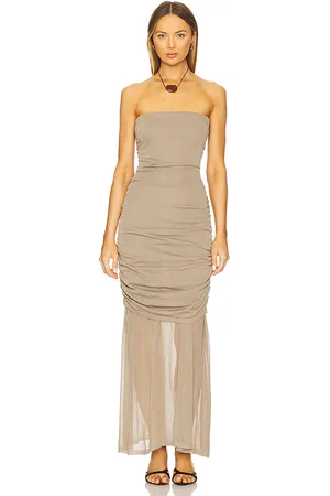 Steve Madden Lula Dress in Taupe. - size L (also in M, S, XL, XS)