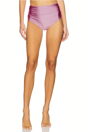 Simkhai Lilly Ruched Bikini Bottom in Pink. - size S (also in XS)