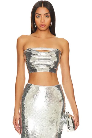 Nue Studio X Revolve Arielle Top in Metallic Silver. - size S (also in XS)