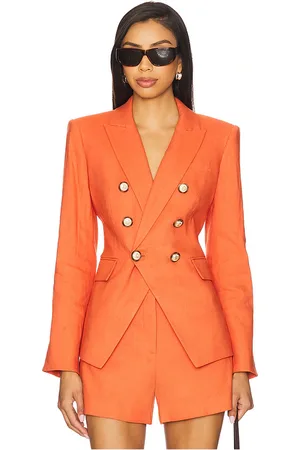 VERONICA BEARD Miller Dickey Jacket in Orange. - size 0 (also in 10, 12, 2, 4, 6, 8)