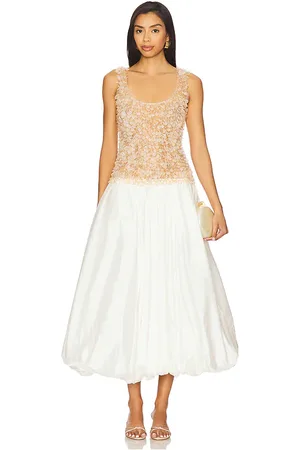 PATBO Midi Dress in White. - size 0 (also in 2, 4, 6, 8)
