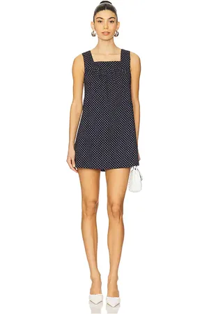 WeWoreWhat Square Neck Mini Dress in Navy. - size L (also in M, S, XL, XS)