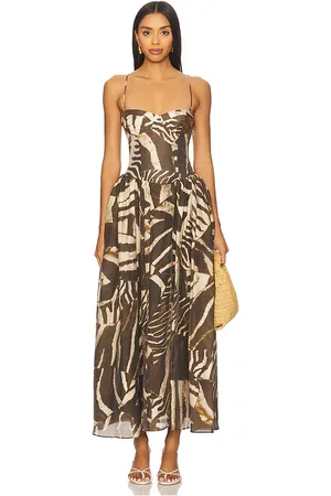 Bardot Estie Printed Maxi Dress in Brown. - size 10 (also in 12, 2, 4, 6, 8)