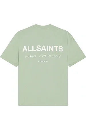 AllSaints Underground Crew Neck Tee in Sage. - size L (also in M, S, XL/1X)