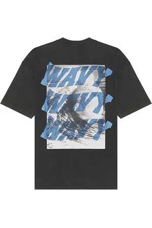 AllSaints Wavy Crew Neck Tee in Black. - size L (also in M, S, XL/1X)