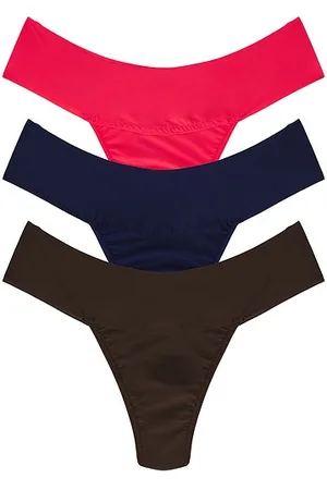Hanky Panky 3 Natural Rise Thongs in Red. - size L (also in M, S, XS)