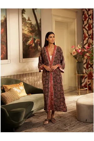 Rituals Jaypur Saree Kimono Dark Flower Long