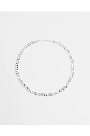 River Island Mens Silver plated chain Necklace