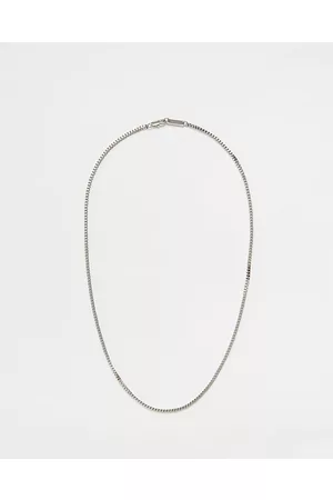 River Island Mens Silver Steel Chain necklace