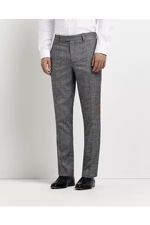 River Island Mens Skinny fit HoundsTooth suit pants