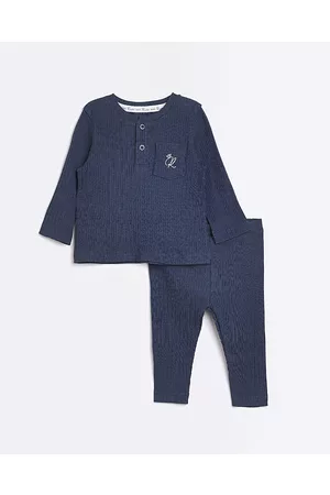 River Island Boys Baby Long Sleeve Organic Rib set